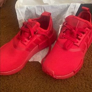 Red adidas shoes size 5.5